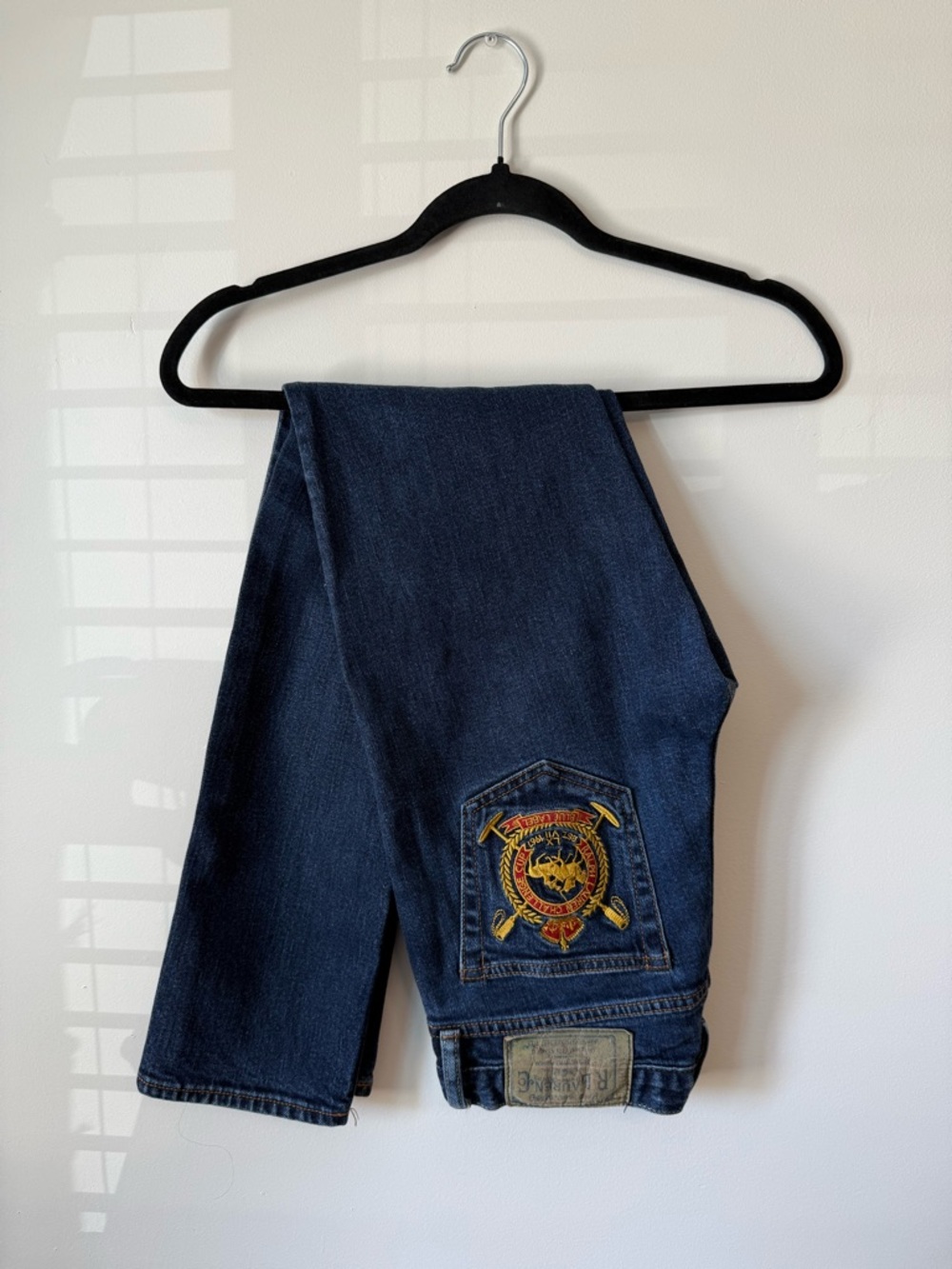 Ralph Lauren Skinny Jeans Thompson 650 Vintage Mid Rise Dark Blue